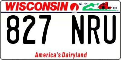 WI license plate 827NRU