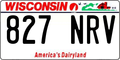 WI license plate 827NRV
