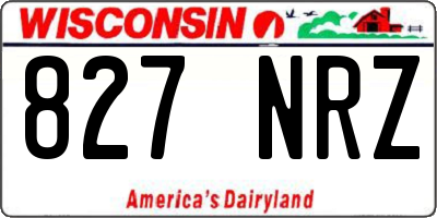 WI license plate 827NRZ