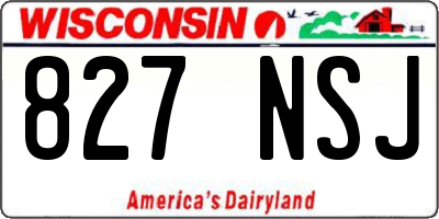 WI license plate 827NSJ