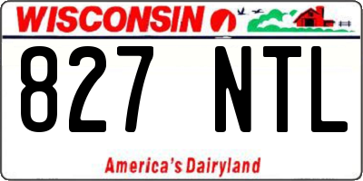 WI license plate 827NTL