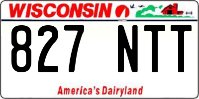 WI license plate 827NTT