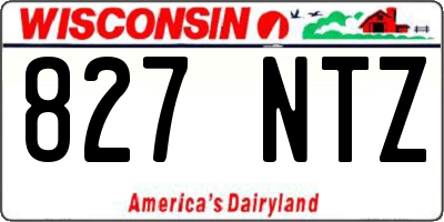 WI license plate 827NTZ