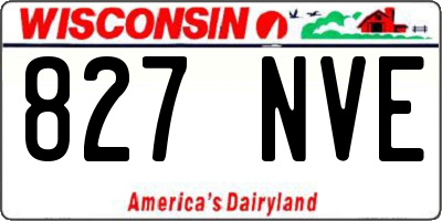 WI license plate 827NVE