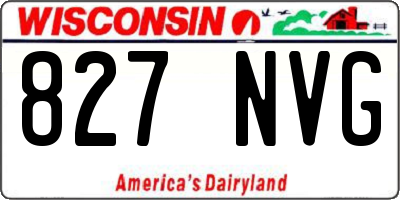 WI license plate 827NVG