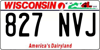 WI license plate 827NVJ