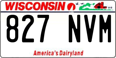 WI license plate 827NVM