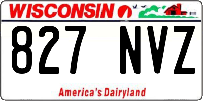 WI license plate 827NVZ