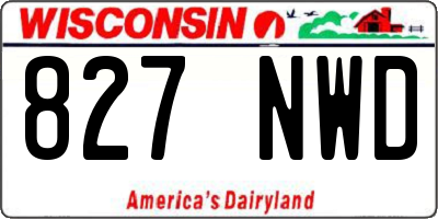 WI license plate 827NWD