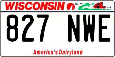 WI license plate 827NWE