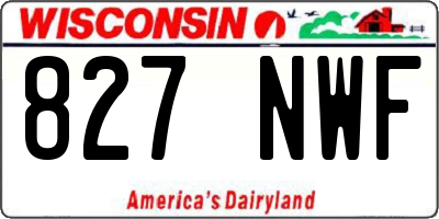 WI license plate 827NWF