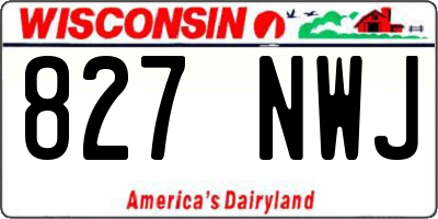 WI license plate 827NWJ