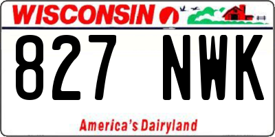WI license plate 827NWK