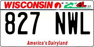 WI license plate 827NWL