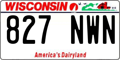 WI license plate 827NWN