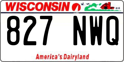 WI license plate 827NWQ