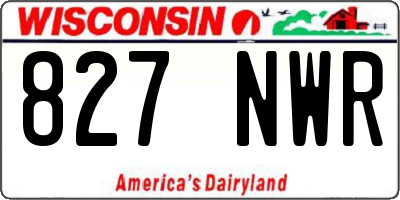 WI license plate 827NWR