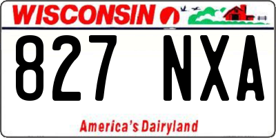 WI license plate 827NXA
