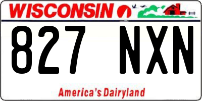 WI license plate 827NXN