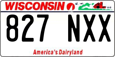 WI license plate 827NXX