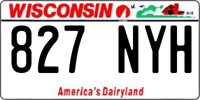 WI license plate 827NYH