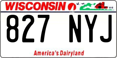 WI license plate 827NYJ