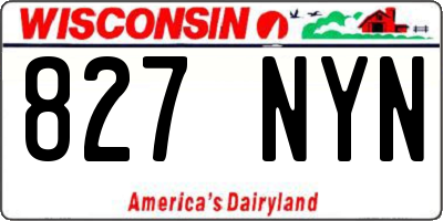 WI license plate 827NYN