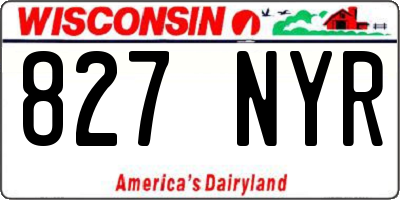 WI license plate 827NYR