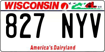 WI license plate 827NYV