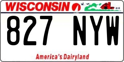 WI license plate 827NYW