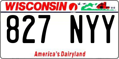 WI license plate 827NYY