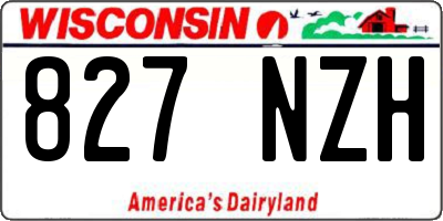 WI license plate 827NZH