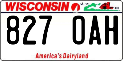 WI license plate 827OAH