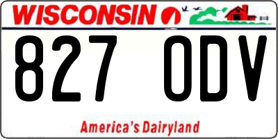 WI license plate 827ODV