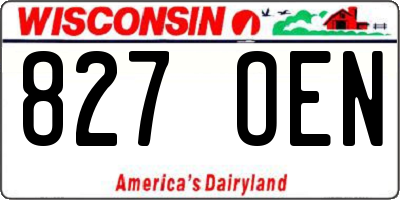 WI license plate 827OEN