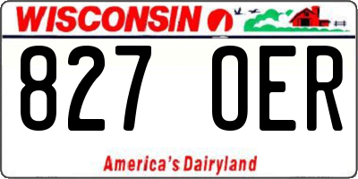 WI license plate 827OER