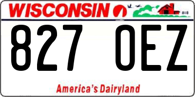 WI license plate 827OEZ