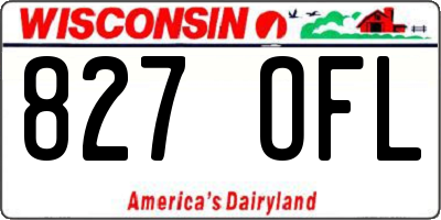 WI license plate 827OFL