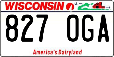 WI license plate 827OGA