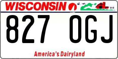 WI license plate 827OGJ