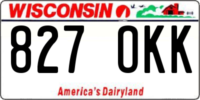 WI license plate 827OKK