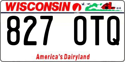 WI license plate 827OTQ