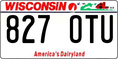 WI license plate 827OTU