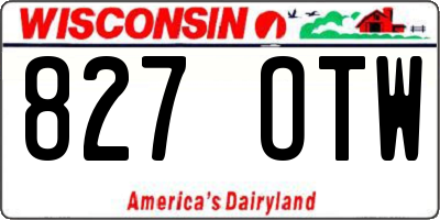 WI license plate 827OTW