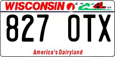WI license plate 827OTX