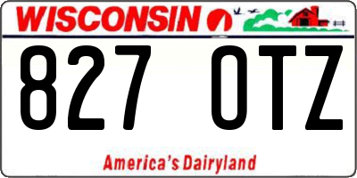 WI license plate 827OTZ