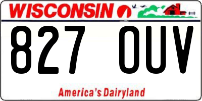 WI license plate 827OUV