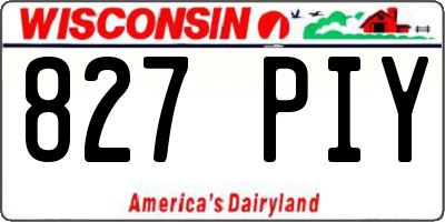 WI license plate 827PIY