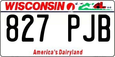 WI license plate 827PJB