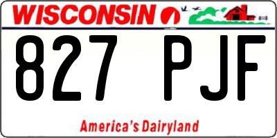 WI license plate 827PJF